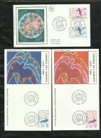 3 FDC Lettres Illustrées Premier Jour Strabourg Le 04/02/1989 Service N° 100 Et 101 Conseil De L'Europe B/TB   Soldé ! ! - 1980-1989