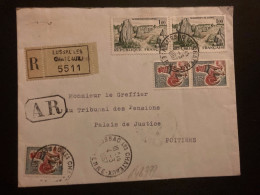 LR AR TP CARNAC 1,00 Paire + COQ DE DECARIS 0,30 + Paire OBL.4-3 1967 LUSSAC LES CHATEAUX VIENNE (86) - 1961-....