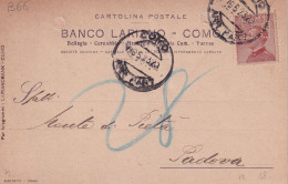 Cartolina Commerciale Affrancata Con 30c Michetti Perforato PERFIN B.L. Banco Lariano Raro - Marcofilie