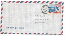 Liberia Airmail Cover Robertsfield 7sep1968 X Suisse With Olympic Games Mexico 1968 C.25 Discus Throw Solo Franking - Athlétisme