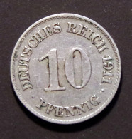 10 Pfennig 1911 E Deutsches Reich - 10 Pfennig