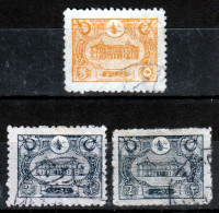 ⁕ Turkey 1913 ⁕ Ottoman Empire /  Main Post Office Constantinople 2 & 5 Pia. Mi. 217, 218 ⁕ 3v Used - Gebraucht