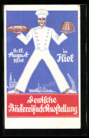 Künstler-AK Kiel, Deutsche Bäckereifach-Ausstellung 1930  - Expositions