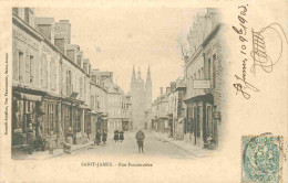 50 - Saint James - Rue Fauconière - Animée - Précurseur - CPA - Oblitération Ronde De 1903 - Voir Scans Recto-Verso - Altri & Non Classificati