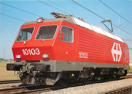 Trains - SBB CFF Re 4/4 IV 10103 1982 - 80 T, 4960 KW (6750 PS/ch), 160 Km/h - CPM - Voir Scans Recto-Verso - Treinen