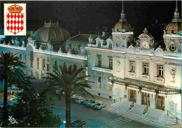 Monaco - Monte-Carlo - Le Casino - Vue De Nuit - Automobiles - Blasons - Carte Neuve - CPM - Voir Scans Recto-Verso - Casinò