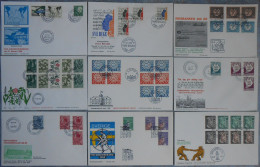 Sweden - 9 Different FDC 1968 *ILLUSTRATED* - FDC