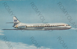 CARTOLINA  C9 SAS MEDIUM RANGE CARAVELLE JETLINER SERVES THE MOST IMPORTANT SITIES-FORMATO PICCOLO-VIAGGIATA 1965 - 1946-....: Modern Tijdperk