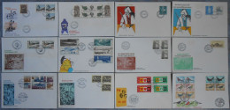 Sweden - 12 Different FDC 1970 *ILLUSTRATED* - FDC