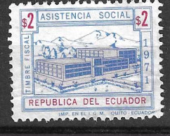 ECUADOR - FRANCOBOLLO FISCALE PER ASSISTENZA SOCIALE - 2$ - Equateur