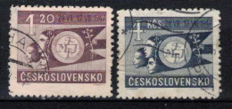 Tchécoslovaquie 1947 Mi 521-2 (Yv 449-50), Obliteré, - Oblitérés