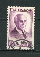 FRANCE - PETAIN -  N° Yvert 576 Obli. - 1941-42 Pétain