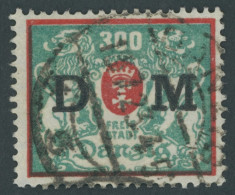 DIENSTMARKEN D 35 O, 1923, 300 M. Rot/bläulichgrün, Zeitgerechte Entwertung DANZIG 5b, Pracht, Fotobefund Soecknick, Mi. - Dienstzegels