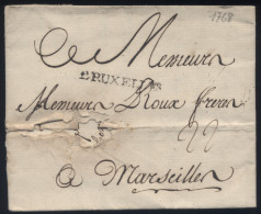 Belgique - LaC Griffe Bruxelles Pour Marseille - 03/02/1768 - 1714-1794 (Paesi Bassi Austriaci)