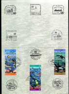 ONU Carte Souvenir Deux Volets 1992 Des Océans Propres Clean Oceans Saubere Meere - UNO