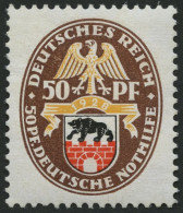 Dt. Reich 429 *, 1928, 50 Pf. Nothilfe, Falzrest, Normale Zähnung, Pracht - Ungebraucht