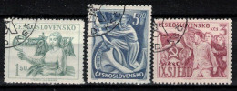 Tchécoslovaquie 1949 Mi 575-7 (Yv 501-3), Obliteré, - Oblitérés