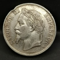 5 FRANCS ARGENT NAPOLEON III 1869 BB STRASBOURG FRANCE / SILVER / CHOCS SUR TRANCHE - 5 Francs