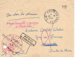 1er Régiment De Chasseurs Parachutistes SP 88449 TaD Postes Aux Armées AFN Du 4-5-1957 Retour Envoyeur - Lettres & Documents