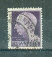 ITALIE - N°462 Oblitéré - Mêmes Types Sans Faisceaux Dans Les Coins Inférieurs. - Used