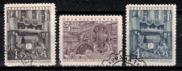 Tchécoslovaquie 1951 Mi 647-9 (Yv 560-2), Obliteré, - Usati
