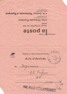Avis D'Arrivée Du 04-09-1984 Vichy Allier - Briefe U. Dokumente