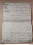 Document Republique Francais Tribunal Civil Mr Regnier BOUSSAC Creuse De 1872 Jolis Timbres - Manuscripts