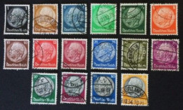 1933 Paul Von Hindenburg Satz Mi. 512 - 528 - Used Stamps
