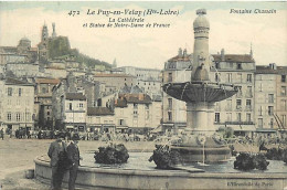 - Dpts Div.-ref-BN355- Haute Loire - Le Puy En Velais - Cathédrale Et Statue Notre Dame De France - Fontaine - - Retournac