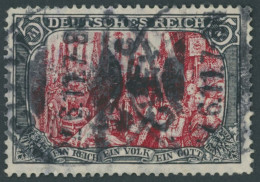 Dt. Reich 97AIM O, 1905, 5 M. Ministerdruck, Rahmen Dkl`gelbocker Quarzend, Fotoattest Jäschke-L.: Die Marke Ist Farbfri - Used Stamps