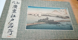 HIROSHIGE  Carnet D'estampes (15x10 Cm) Au Nombre De 12 Datées De 1857 (avant Sa Mort)  Tokyo Tanseido Sorow  Sur Suppor - Art Asiatique