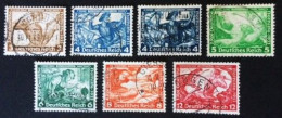 1933 Deutsche Nothilfe : Wagner Mi. 499A, 500A, 500B, 501A, 502A, 503A, 504A - Used Stamps