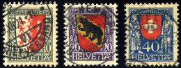 SCHWEIZ BUNDESPOST 172-74 O, 1921, Pro Juventute, Prachtsatz, Mi. 85.- - Usati