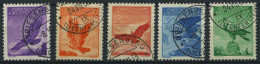 LIECHTENSTEIN 143-47x O, 1934/5, Adler, Glatter Gummi, 30 Rp. Kleiner Einriß Sonst Prachtsatz, Mi. 320.- - Autres & Non Classés