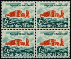 Dt. Reich 750   VB **, 1940, 6 Pf. Helgoland Im Viererblock, Pracht, Mi. 120.- - Unused Stamps