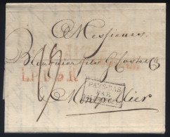 Pays-Bas - LaC Griffe Amsterdam Pour Montpellier L.P.B.5.R Pays-Bas Par Valenciennes - 11/12/1818 - ...-1852 Voorlopers