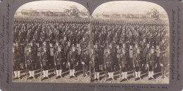 JAPON PHOTOGRAPHIE STEREOSCOPIQUE MILITARY REVIEW EMPEROR S BIRTHDAY NOV. 3 1904 - Stereo-Photographie