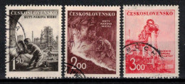 Tchécoslovaquie 1952 Mi 709-11 (Yv 618-20), Obliteré, - Used Stamps