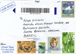 Fiji 2023 Lautoka World Cup Spain Princess Diana Pepper Cession Monument Overprint 5c On 44c Registered Cover - Fidji (1970-...)