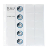 Lindner Vordruckblatt Karat Für 10 Euro-Münzen Polymerring 1110-3 Neu - Supplies And Equipment