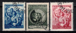 Tchécoslovaquie 1952 Mi 712-4 (Yv 624-6), Obliteré, - Used Stamps