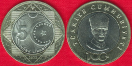 Turkey 5 Lira 2023 "Centenary" BiMetallic UNC - Turquie