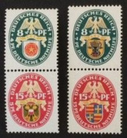1928-1929**) Deutsche Nothilfe : Landeswappen S 50**) + S 68**) - Postzegelboekjes & Se-tenant
