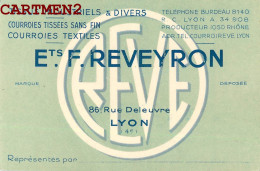 LYON RUE DELEUVRE ETABLISSEMENTS F. REVEYRON TISSUS INDUSTRIELS ET DIVERS PUBLICITE - Other & Unclassified
