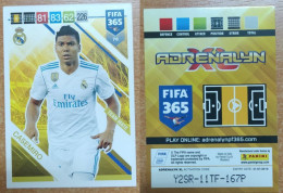 AC - 76 CASEMIRO  REAL MADRID  PANINI FIFA 365 2019 ADRENALYN TRADING CARD - Tarjetas