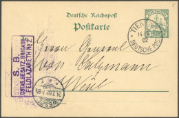 DP CHINA AP 1 BRIEF, Petschili: 1902, 5 Pf. Kiautschou Mit Stempel TIENTSIN A, 14.5.02, Nach Wesel, Violetter S.B.-Stemp - Deutsche Post In China