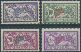 FRANKREICH 181-83,222 *, 1925/7, Allegorie, Erstfalzrest, 3 Prachtwerte - Autres & Non Classés