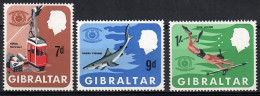 Gibraltar 1967 Mi 202-204 MNH  (ZE1 GIB202-204) - Marine Life