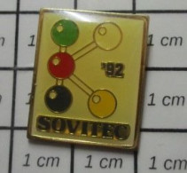 713H Pin's Pins / Beau Et Rare : MARQUES / SOVITEC BOULES DE COULeUR - Tiere