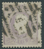 PORTUGAL 33 O, 1870, 240 R. Lila, Pracht, Mi. 600.- - Otros & Sin Clasificación